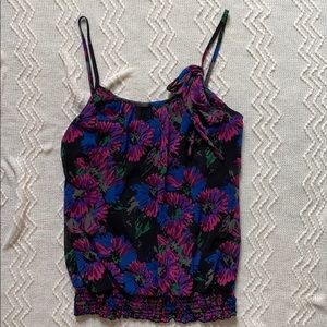 Spaghetti string colorful blouse. Small